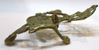 Vintage 1983 Teleflora Heavy 12  Oz Solid Brass Art Nouveau Ornate Inkwell Stand