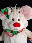 Vtg Fisher Price Puffalump Christmas Mouse Plush  19fb