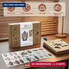 3d Wooden Octopus Pirate Puzzle Clock - Mechanical Model Kit With Anchor Pendulu