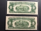 Set Of Two 1953  2 Dollar Bill 1953 Legal Tender Bank Notes  Crisp