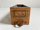 Vintage Wc Heller Sectional Library Cabinet Drawer  Apothecary File  3x3x12