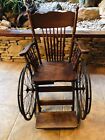 Antique Wheelchair - Walnut Wood  late 1800   s-    Early 1900   s  - Museum Quality 
