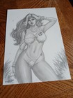 Savage Land Rogue X-men Original Comic Book Cover Art Eduardo Copati Sketch Sexy
