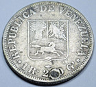 1858-a Venezuela Silver 1 Reales Rare 1800 s Liberty 1800 s Antique Plugged Coin