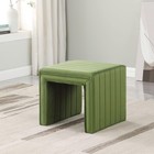 Modern Channel Tufted Velvet Ottoman Home D  cor ottoman For Living Room   Bed   