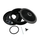 14  X 3  Black Round Super Flow Thru Air Cleaner Washable For 5-1 8 Carb Neck