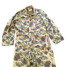 Vtg Zero Zone Frog Skin Army Military Camo Hunting Coveralls Large Tall 40x30