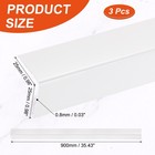 3pcs Aluminum Corner Guards  35  X 1  Metal Corner Protectors  White