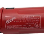 Milwaukee 6546-1 Electric Screwdriver  2 4vdc  2-speed 200 400rpm  3 5-26 In-lbs