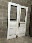   Antique Oak Double Entrance French Doors   52 X 80 25   Architectural Salvage