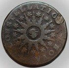 1785 Nova Constellatio Copper Colonial Coin - Pointed Rays - Plugged