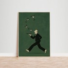 Cocktail Juggler Vintage Bartender Poster  Retro Bar Wall Art Print