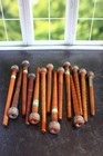 Antique Wooden Bobbins  Lot Of 14 Pre-1930  Farmhouse  Primitive
