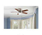 Hugger 44 In  Led Indoor Brushed Nickel Ceiling Fan Light Kit walnut maple