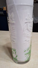 Vintage Davy Crockett Indian Fighter Embossed Drinking Glass Tumbler 1950s Mcm