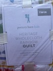 Pottery Barn Heritage Rainbow Wholecloth Quilt - Twin - New