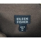 Eileen Fisher Brown Button Front Mock Neck Knit Blazer Jacket M 100  Wool Casual