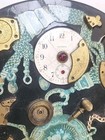 Vintage Waltham Pocket Watch Steampunk Wall Art 7 5in   Signed  Mixed Media