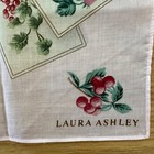 Vintage Laura Ashley Floral Square Scarf Pink Cotton  Handkerchief  21x21in
