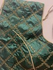 New Readymade Designer Sari Blouse Green Brocade Neck Dori Large Xl Size 44  Usa