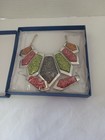 Shop Lc Silver-tone Multi Strand Necklace-non-magnetic Artisan Glass Bezels