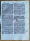 De Sacramento  g  - Original Incunable Leaf Thomas Aquinas Venice - 1490