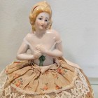 Vintage Art Deco Porcelain Half Doll Pin Cushion Early 1930 s