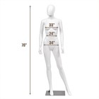 Female Mannequin Egghead Plastic Full Body Dress Form Display