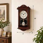 Clockswise Vintage Grandfather-style Wall Clock With 16 Inch Heigh  Brown