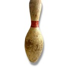 1950s Bowling Pin 15 5  Turned Wood Chippy Sports Room Decor Retro