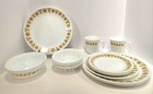 Vintage Corelle Butterfly Gold Dinnerware Set 18 Pc Plates Bowls Mugs Retro
