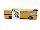 Vintage Japanese Tin Litho School Bus System Friction Toy Made In Japan