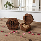 Personalised Engraved Wedding Wooden Ring Gift Box Custom Engagement Keepsake