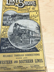 1887 Lake Shore And Michigan Southern Railway Timetable   Map-railroad-original