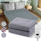 Full Size Electric King Blanket Heated Sherpa Twin Bed Fleece Heat 220v Eu Plug