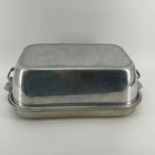 Vintage Wear-ever Aluminum Roaster Pan No 1225 Large Rectangular Lid Usa Made