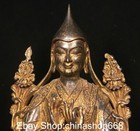 12 4  Old Tibet Bronze Gold Carving Je Tsongkhapa Lama Teacher Buddha Statue