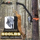 Tree Mounted Game Hoist With Winch And Ratchet Strap  500lbs Capacity Hunting De