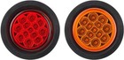 2 5  Inch Round Led Marker Lights 13 Leds Reflectors  8 Amber   8 Red 2 1 2  