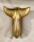 Vintage Whale Tail Door Knocker  Solid Brass  Nautical  Hinged Wall Mount