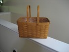 1994 Longaberger Large Rectangular 2 Handle Basket 15 X 11  W protector -gd Used