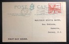1943 Occupied Jersey England Channel Island Postcard Cover Fdc Heliers Harbour