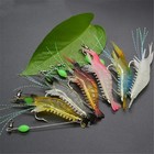 7x Luminous Fishing Bait Lure Artificial Shrimp Lures Soft Hook Prawn Bait Kit