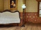 Dollhouse Tall Floor Lamp Battery Light Torchiere 1 12 Scale Miniature