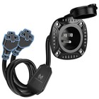 20amp 125v Ac Port Dual 12awg Extension Cord Rv Shore Power Inlet T-plug Adapter