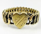 Vintage Pittman Keeler American Queen Heart Expansion Bracelet Sterling Base