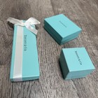 Tiffany   Co  3-piece Tiffany Blue Jewelry Boxes Set With White Ribbon