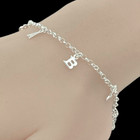 Child Size  baby  Charm Chain Bracelet Size 5 Inch Solid 925 Sterling Silver
