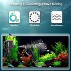 Aquamiracle Aquarium Powerhead Pump With Double For 60-100 Gal Tanks  Black 