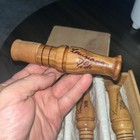  set Of 3  Signed Louisiana Double Reed Duck Calls Great Sound  Custom Box